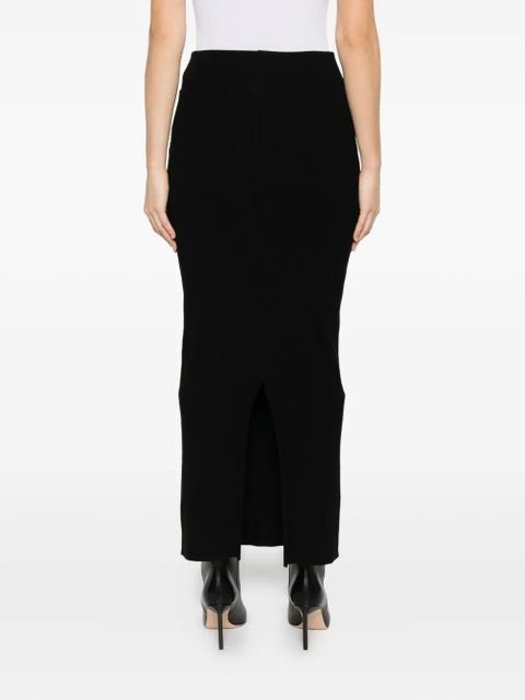 WARDROBE.NYC ribbed midi skirt - Black