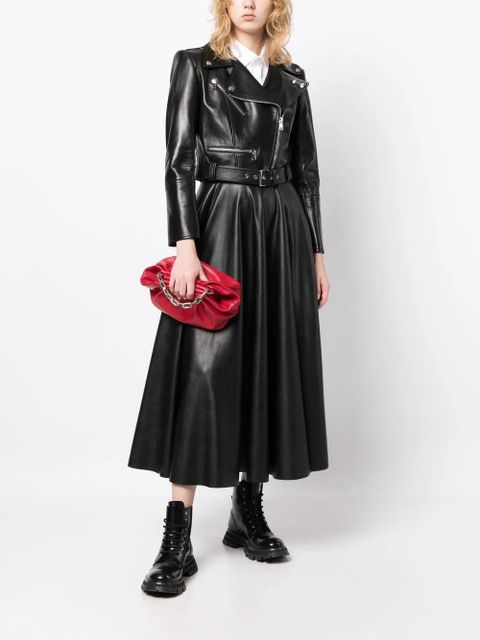 Alexander McQueen cropped leather jacket - Black - zdjęcie produktu nr 2