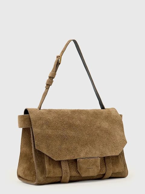 AllSaints torebka nubukowa URSA - zdjęcie produktu nr 2