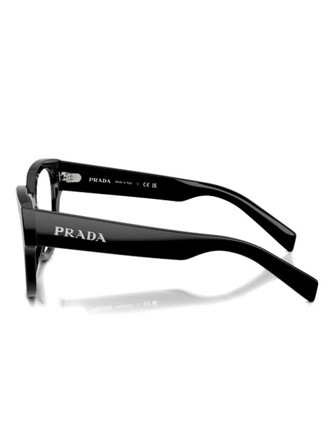 Prada Eyewear round cat-eye glasses - Black