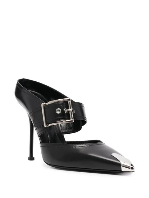 Alexander McQueen 120mm leather mules - Black - zdjęcie produktu nr 2