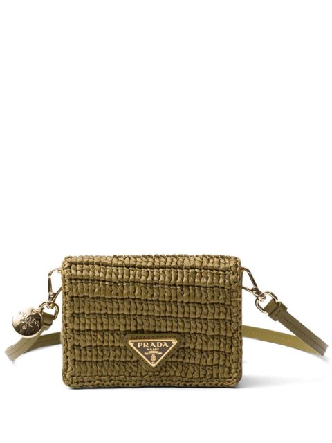 Prada enamel triangle logo crochet purse - Green - zdjęcie produktu nr 1
