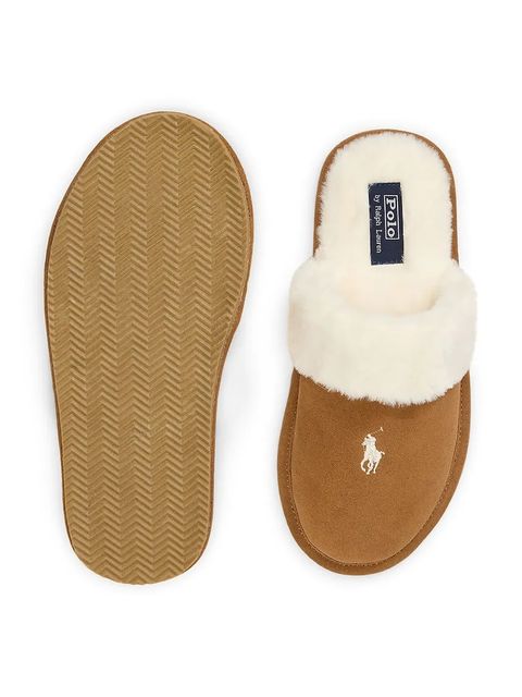 Polo Ralph Lauren kapcie Kelcie kolor brązowy 842P03595001