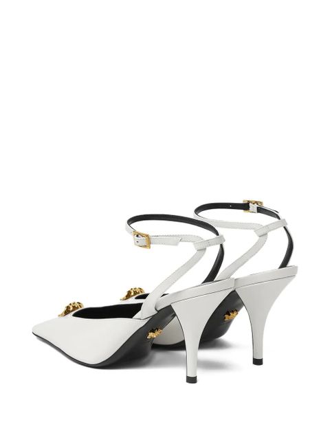 Versace 85mm La Medusa-head pointed-toe pumps - White - zdjęcie produktu nr 2