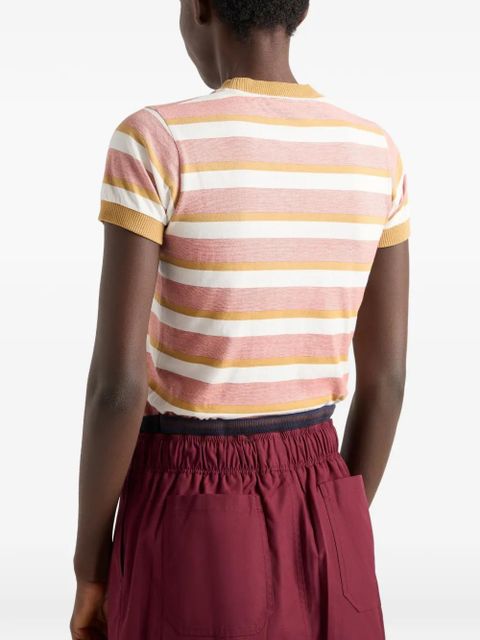 Prada Bayadere stripe jersey T-shirt - Neutrals