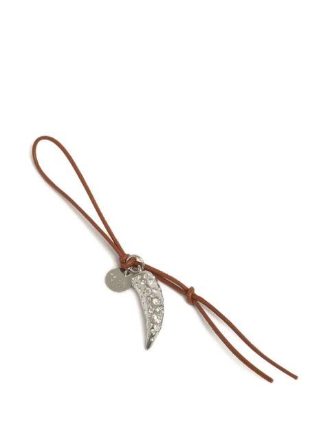 Marni leather crystal-embellished keyring - Brown - zdjęcie produktu nr 2