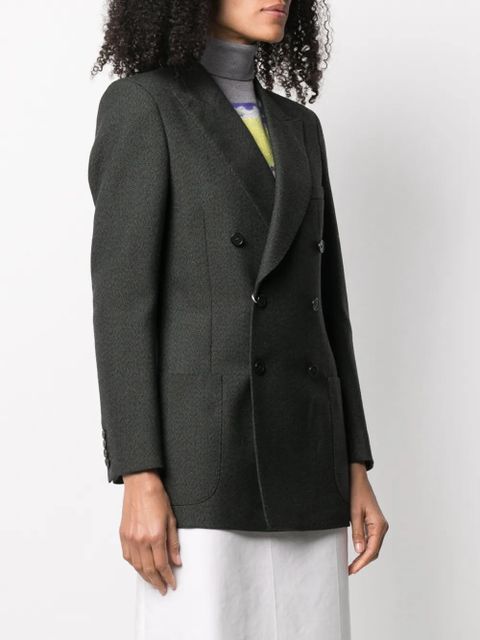 Maison Margiela single-breasted peak-lapel blazer - Green