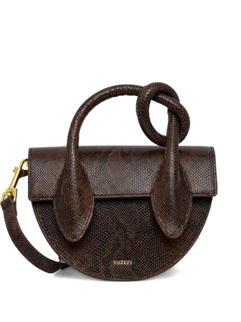 Yuzefi Pretzel embossed tote bag - Brown - zdjęcie produktu nr 1