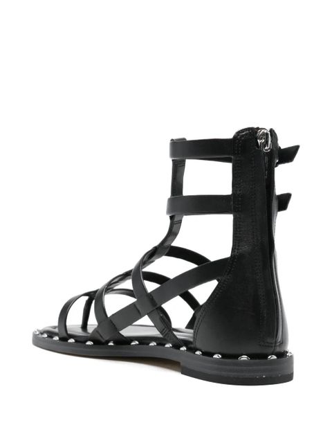 Michael Kors Noa buckle-detail studded sandals - Black