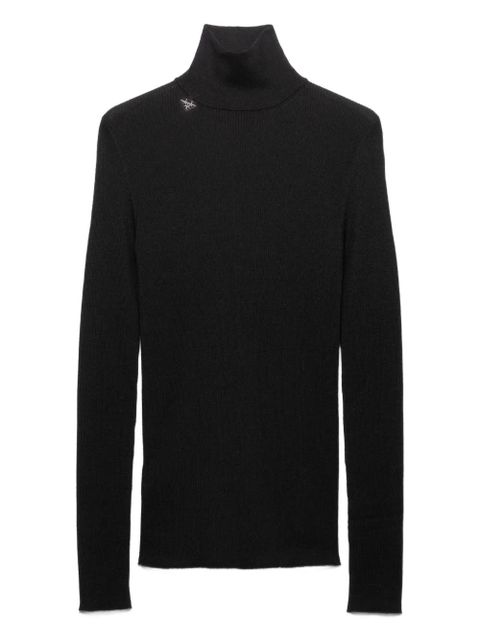 Prada ribbed logo turtleneck sweater - Black - zdjęcie produktu nr 1