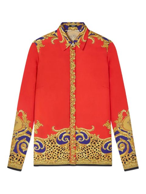 Versace Cheetah Barocco silk shirt - Red - zdjęcie produktu nr 1