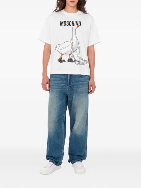 Moschino goose-graphic T-shirt - White - zdjęcie produktu nr 2