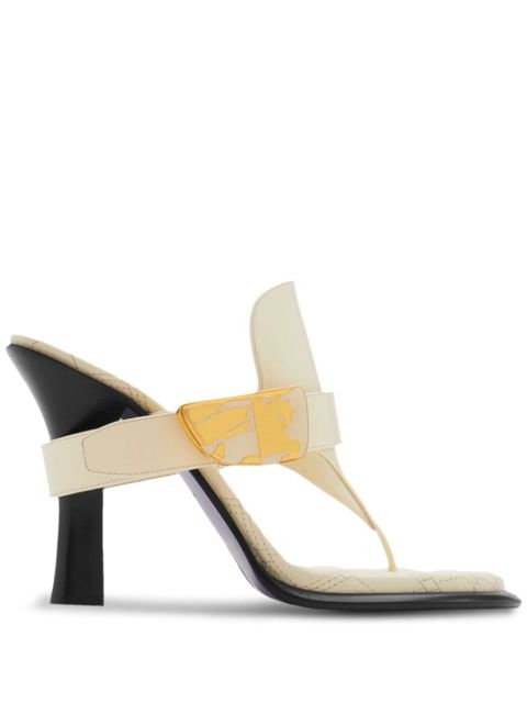 Burberry 100mm Bay leather mules - Neutrals - zdjęcie produktu nr 1