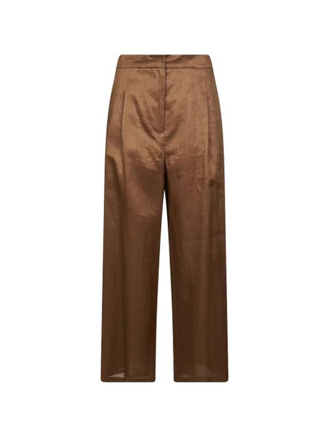 Max Mara pleat-detail trousers - Brown - zdjęcie produktu nr 1