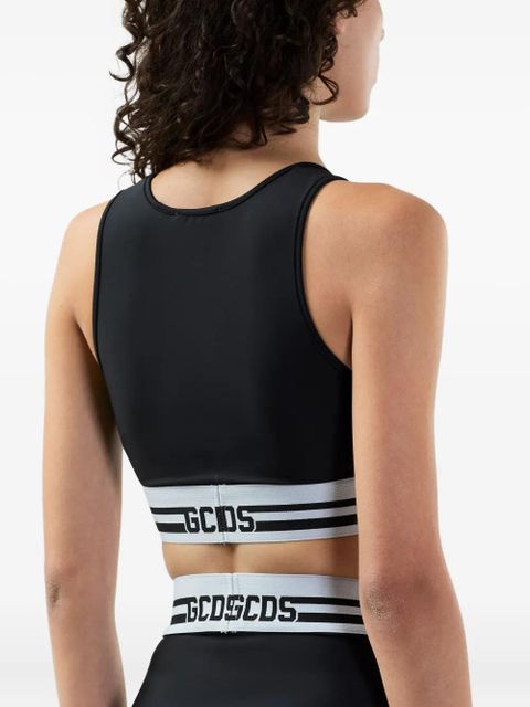 GCDS logo-embellishment tank top - Black