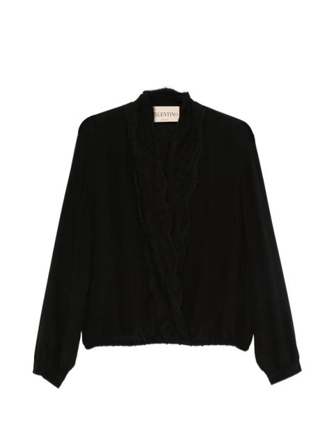 Valentino Garavani lace-trim blouse - Black - zdjęcie produktu nr 1