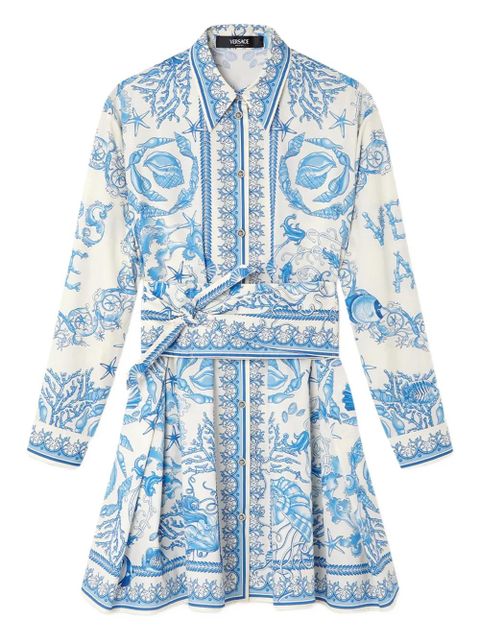 Versace Underwater Barocco shirt dress - Blue - zdjęcie produktu nr 1