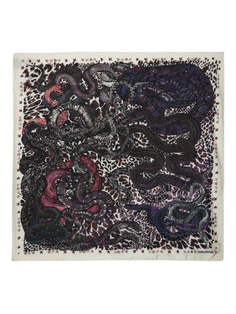 Zadig&Voltaire Debbie 85 Snakes scarf - Red - zdjęcie produktu nr 1