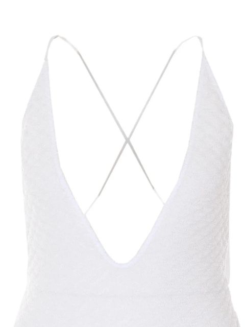 Missoni V-neck swimsuit - White