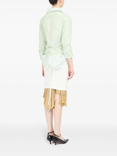 Maison Margiela double-layer cotton shirt - Green
