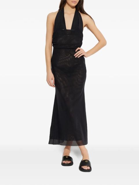 Bond-eye Alessia halter-neck midi dress - Black