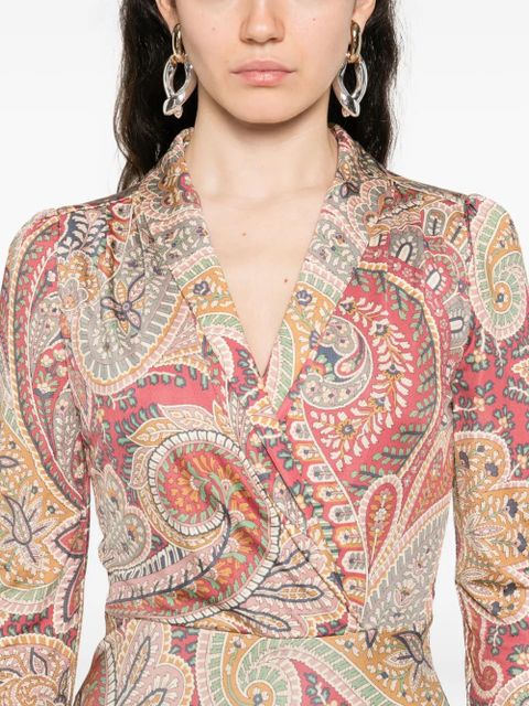 ETRO paisley wrap dress - Neutrals