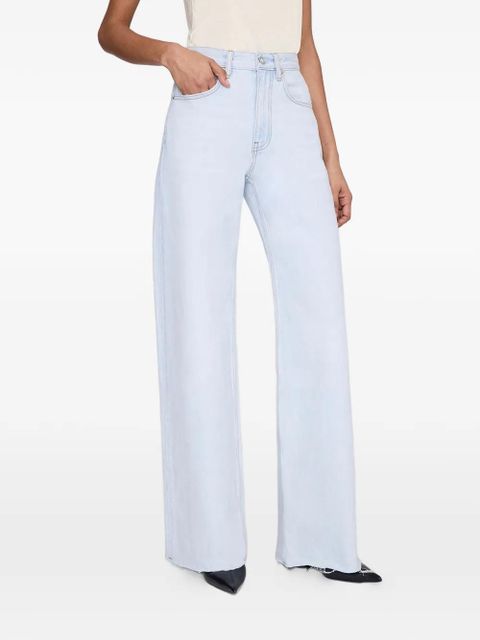 ANINE BING Lewis frayed jeans - Blue