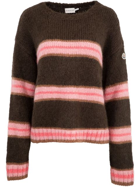 Moncler striped jumper - Brown
