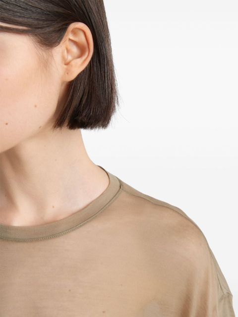 Prada semi-sheer T-shirt - Green