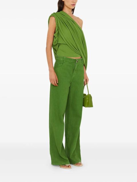 Christopher Esber five-pocket cotton jeans - Green