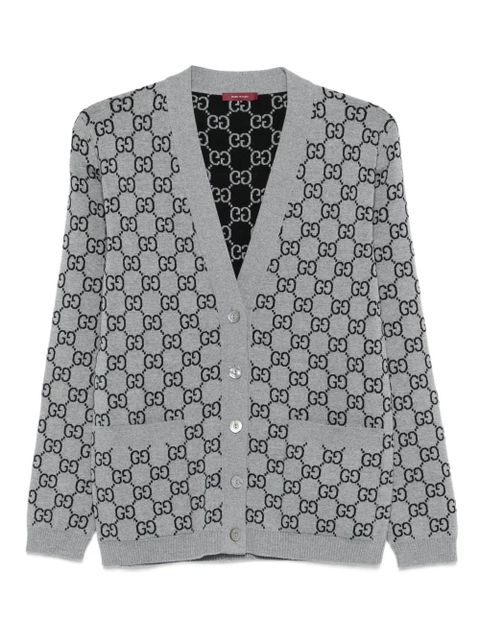 Gucci GG-monogram cardigan - Grey - zdjęcie produktu nr 1