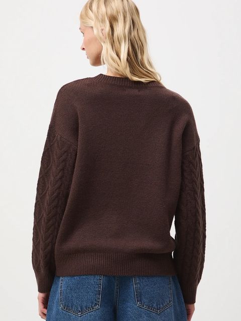 Medicine sweter damski kolor brązowy ciepły - zdjęcie produktu nr 2