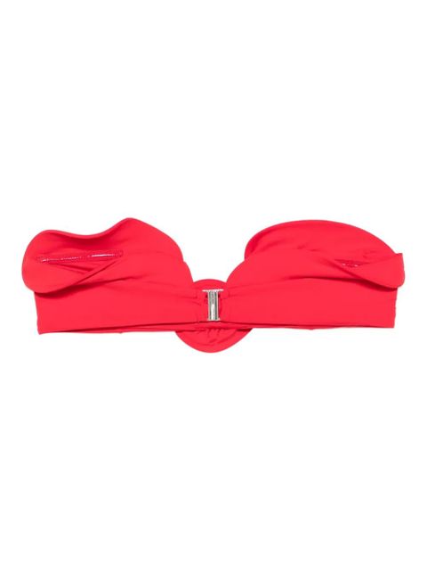 Magda Butrym rose-appliqué bikini top - Red - zdjęcie produktu nr 2