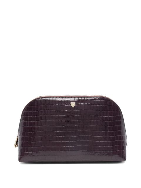 Aspinal Of London crocodile-effect make up bag - Purple - zdjęcie produktu nr 1
