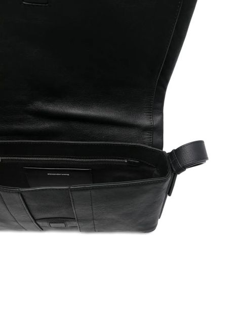 Alexander Wang Wang Pack leather flap crinkle crossbody bag - Black