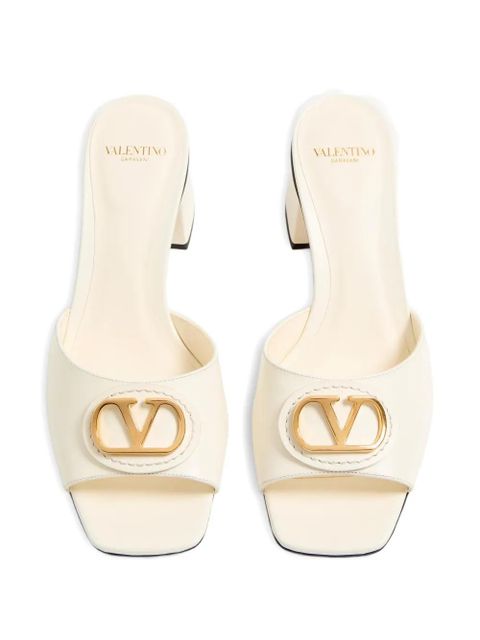 Valentino Garavani VLogo Signature square-toe sandals - White