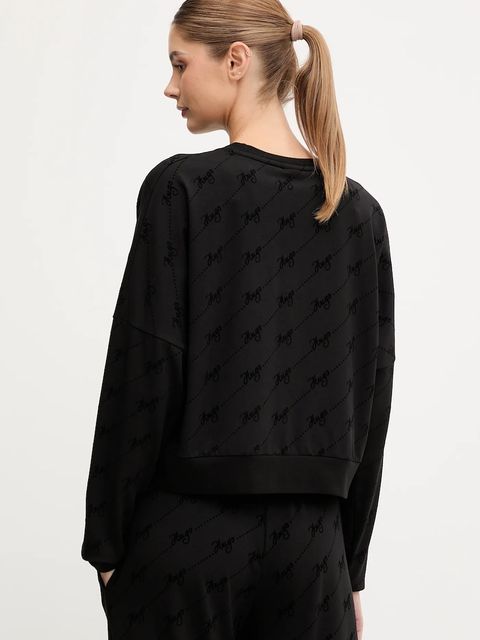 HUGO bluza damska kolor czarny wzorzysta 50545210