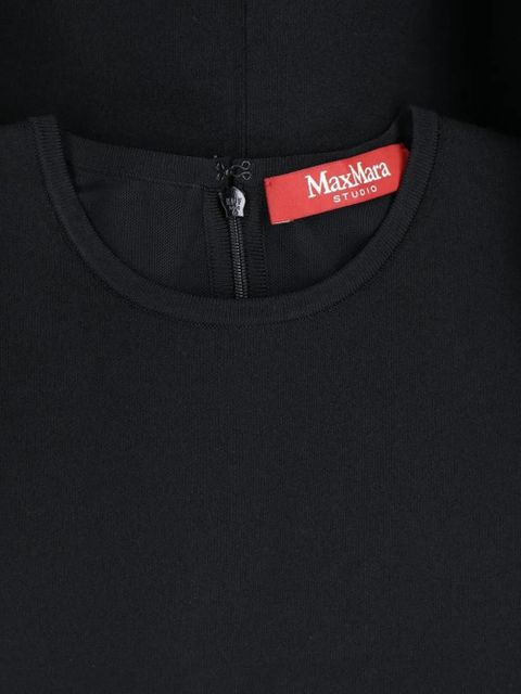 Max Mara long-sleeves maxi dress - Black