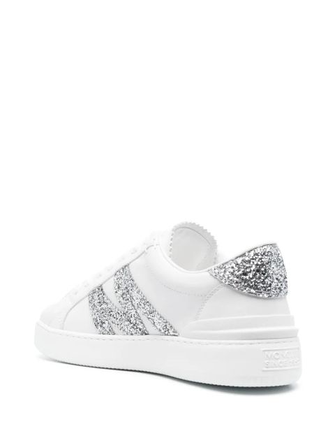 Moncler Monaco glitter-embellished sneakers - White