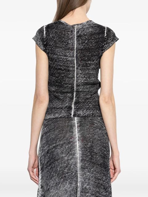 Diesel knotted V-neck T-shirt - Black