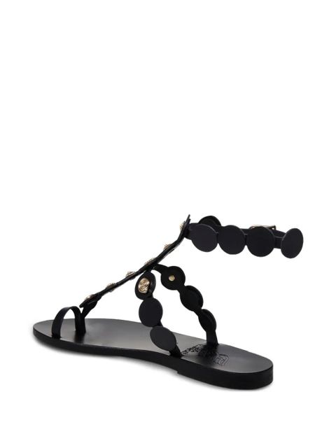 Ancient Greek Sandals embellished buckle sandals - Black