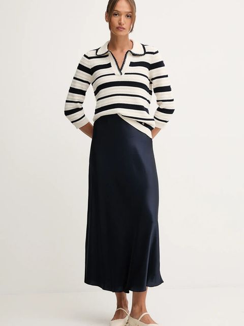 Pedro del Hierro spódnica kolor granatowy midi rozkloszowana 7592138