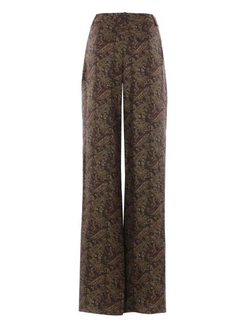 Saint Laurent silk straight-leg trousers - Brown - zdjęcie produktu nr 2