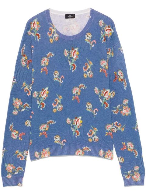 ETRO floral-jacquard top - Blue - zdjęcie produktu nr 1
