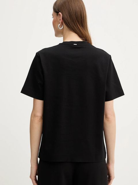 BOSS t-shirt bawełniany Eharpa damski kolor czarny 50552064 - zdjęcie produktu nr 2