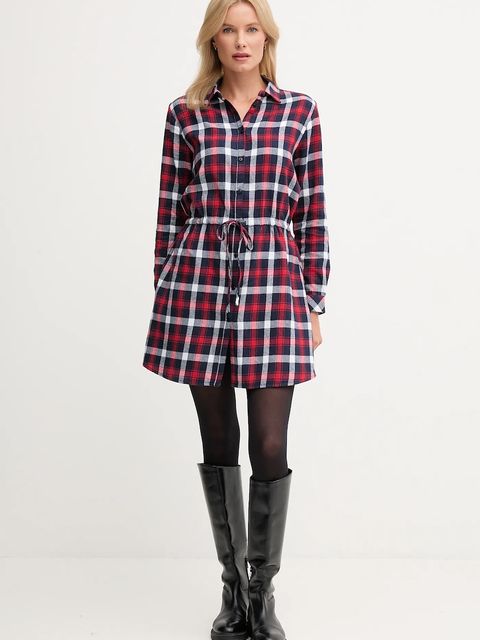 Pepe Jeans sukienka kolor bordowy mini prosta PL9537750 - zdjęcie produktu nr 2