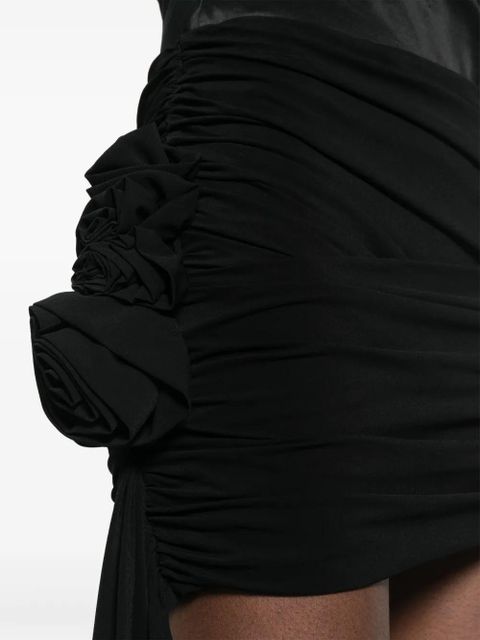 Magda Butrym draped asymmetric mini skirt - Black