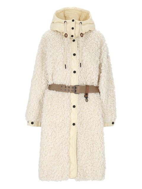 Moncler Grenoble belted hooded coat - Neutrals - zdjęcie produktu nr 1