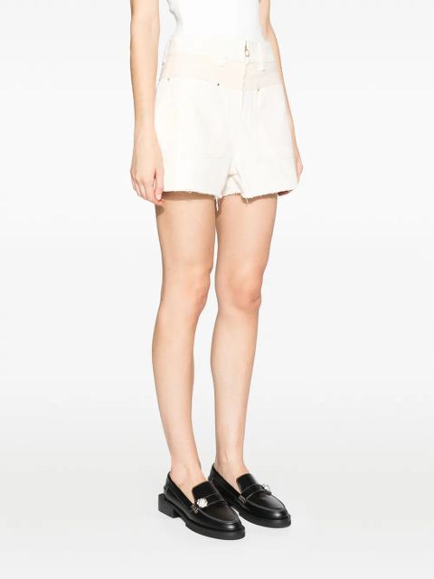 Ba&Sh David panelled denim shorts - Neutrals