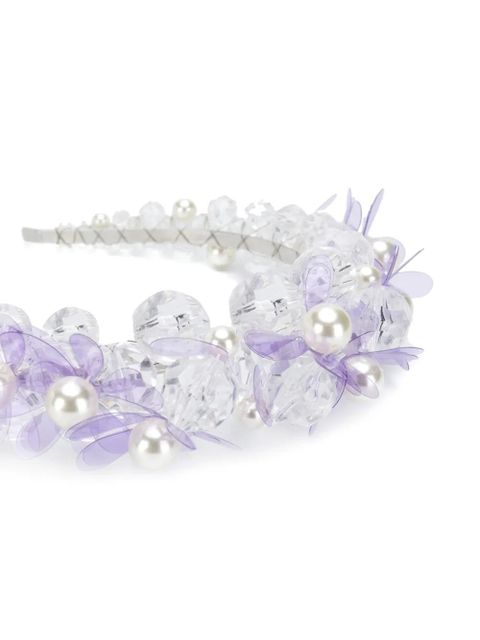 Simone Rocha floral appliqué hair band - Neutrals